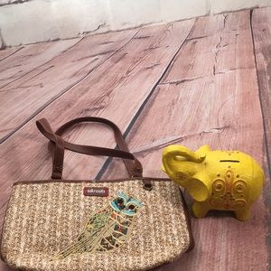 Sakroots Peace Straw Handbag